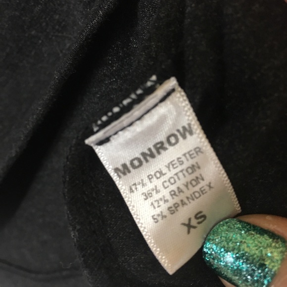 Monrow Revolve Off The Shoulder Gray Top Sz XS - Picture 6 of 7